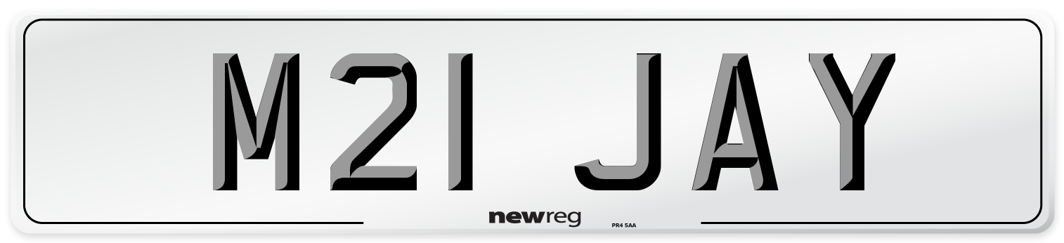 M21 JAY Number Plate from New Reg